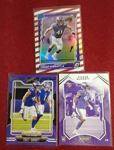 (3) Chazz Surratt Rookie Cards - Candy Cane Case Hit