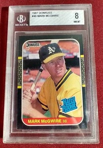 1987 Donruss Mark McGwire Rookie Card - BCG 8