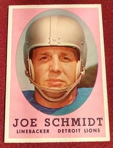 1958 Topps Joe Schmidt Card - Nice