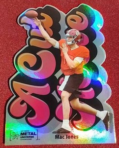 2021 Metal Universe Mac Jones Die-Cut Rookie Card