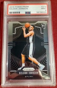 2019 Panini Prizm Keldon Johnson Rookie Card - PSA 9