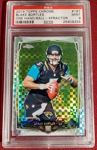 2014 Topps Chrome Xfractor Blake Bortles Rookie Card - PSA 9