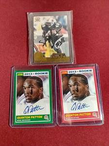 (3) Autographed Football Cards