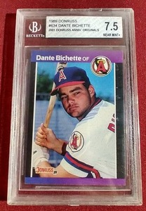 1989 Donruss Dante Bichette Rookie Card - BCG 7.5