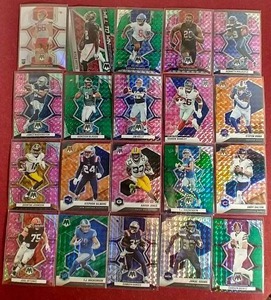 (20) Mosaic Football Cards - Lots of Color
