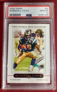 2005 Topps Marshall Faulk - PSA 10