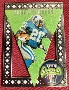 1997 Playoff Pennants Barry Sanders Card