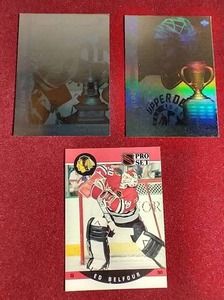(3) Ed Belfour Cards - Rookie & 2nd Year