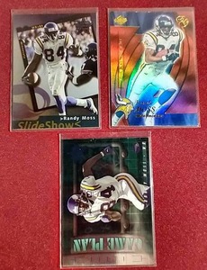 (3) Numbered Randy Moss Cards