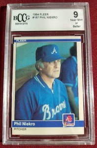 1984 Donruss Phil Niekro Card - BCCG 9