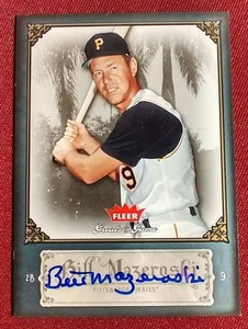 Autographed Fleer Bill Mazeroski Card