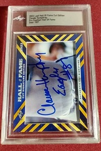 Leaf Slabbed Pro Football HOF Claude Humphrey Cut Signature Card