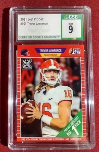 2021 Leaf Pro Trevor Lawrence Rookie Card - CSG 9