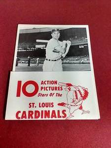 RARE 1961 Mannys Baseball Land St Louis Cardinals 10 Photo Set - Stan Musial