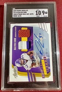 2020 Dalvin Cook Dual Patch Auto Card #d25 - SCG 109