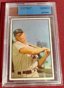 Slabbed 1953 Bowman Mickey Mantle - BVG Authentic