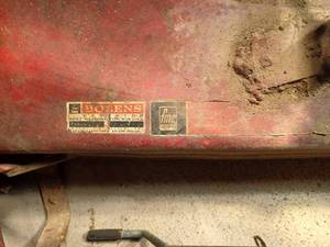 lot 149 image: Bolens 40-inch Mower Deck - Red and Assorted Parts