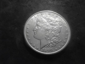lot 41 image: 1890 Morgan Silver Dollar