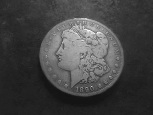 lot 42 image: 1890 CC Morgan Silver Dollar