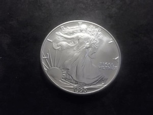 lot 52 image: 1990 American Eagle Dollar 1 Oz. 99.9 Fine Silver MS From Unc. Roll
