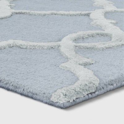 lot 9 image: Hand Tufted Geometric Rug Off-White - Project 62 7 ft. x 10 ft.