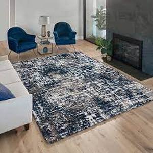 lot 25 image: Thomasville Bali Cloud Plush Shag, Sorrento Blue 5 ft. 3 in. x 7 ft. 5 in.