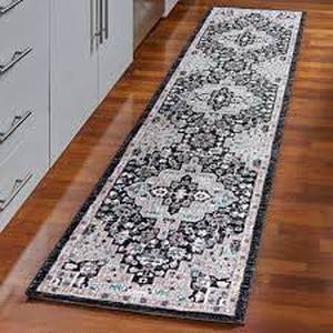 lot 36 image: Henley Runner, Sina Black 2 ft. 2 in. x 8 ft.