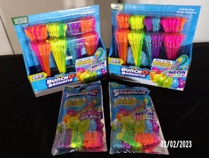 lot 82 image: (2) Zuru Bunch O Balloons 8pk Rapid Filling Self Sealing Water Balloons & (2) 3pk Rapid Filling Self Sealing Water Balloons