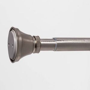 lot 32 image: 72 Rust Proof Stainless Steel Two-Way Mount Taper Finial Shower Curtain Rod - Threshold