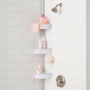 lot 111 image: Steel Corner Tension Pole Caddy - Room Essentials