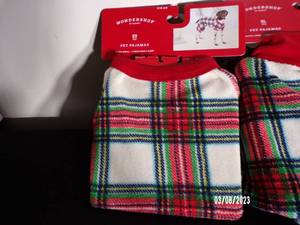 lot 140 image: Lot of 2 Wondershop Plaid Pet Pajamas ( XS and XL)