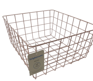 lot 114 image: Brightroom 13 Wire Bin - Pink ((Lot of 2))