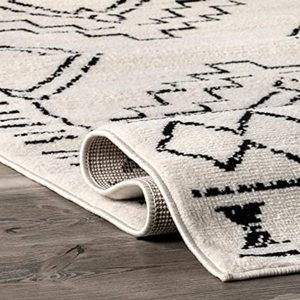 lot 125 image: ((View Photos Closely)) nuLOOM Creek Tribal Moroccan Area Rug, 6 7 x 9