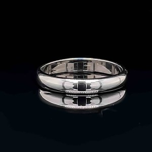 Classic Ladies Thin Band by Benchmark, 2.9 mm in 10k White Gold, Ex Condition $950 Retail
