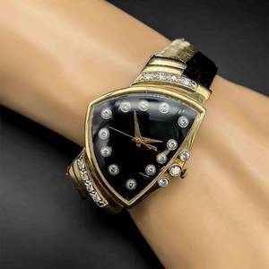 RARE Hamilton Electric Ventura Watch w 1.25 Carats of Diamonds, Working in a 14k Gold Case $4500-$5900 Retail VIDEO