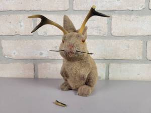 lot 74 image: Vintage Flocked Jackelope Bank
