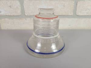 lot 89 image: 1970s Glass Liberty Bell Coin Bank - Made by Pass & Stow