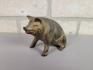 lot 86 image: Antique AC Williams Cast Iron Piggy Bank