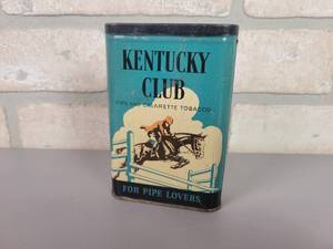 lot 106 image: Vintage Kentucky Club Pipe Tobacco Tin