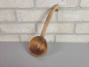 lot 145 image: Antique Hand Carved Wood Ladle