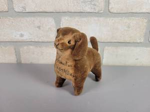 lot 158 image: Antique Hand Made Stuffed Dog