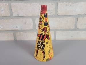 lot 156 image: Vintage Mardi Gras Cardboard and Metal Noise maker Horn