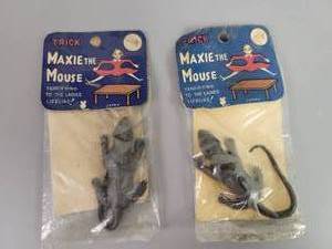lot 167 image: (2) Vintage NOS Maxie the Mouse Trick Mice