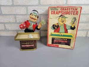 lot 172 image: Vintage CRAGSTAN Crapshooter Battery Operated Toy w Original Box