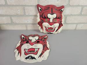 lot 175 image: Pair of Vintage Plastic Halloween Masks