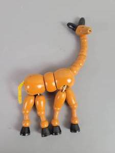 lot 196 image: Antique Jaymar Giraffe Wood Jointed Toy