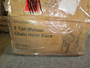 5 ton manual chain hoist black open...