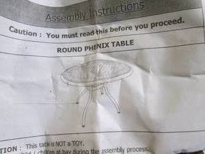round metal outdoor phenix table ...