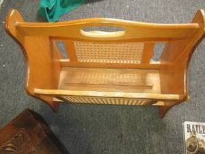 magazine holder, wooden box and rai...