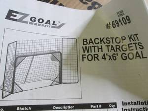 ez goal 4 foot x 6 foot backstop ki...
